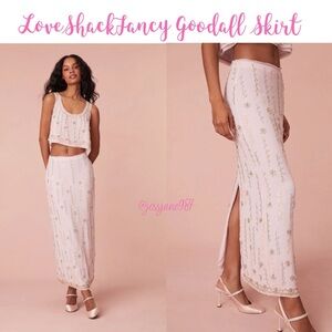 LoveShackFancy Pink Goodall Skirt